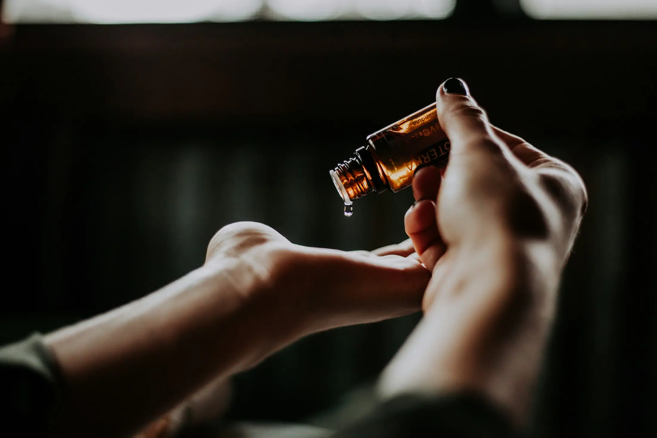 A therapist's hands during a treatment